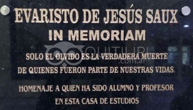 Sentido homenaje al ex alumno y profesor Evaristo De Jesús Saux 1