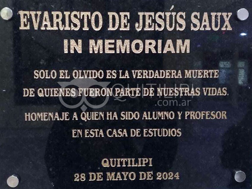 Sentido homenaje al ex alumno y profesor Evaristo De Jesús Saux 6