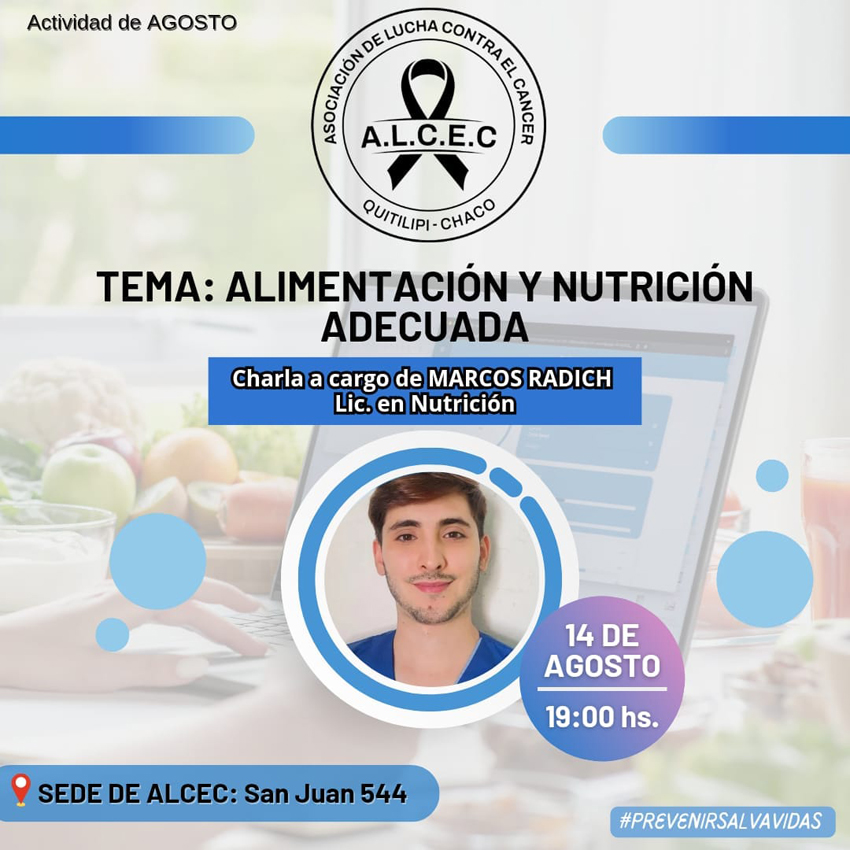 ALCEC, invita a participar de las actividades sobre hábitos saludables, hasta fines de agosto 15