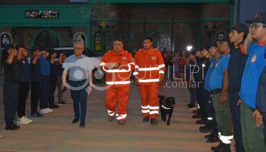 Emotivo homenaje y adiós al bombero K9 llamado Tupac 1