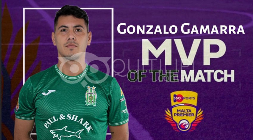 Gonzalo Gamarra, el más valioso en el triunfo del Floriana FC ante el Marsaxlokk 13