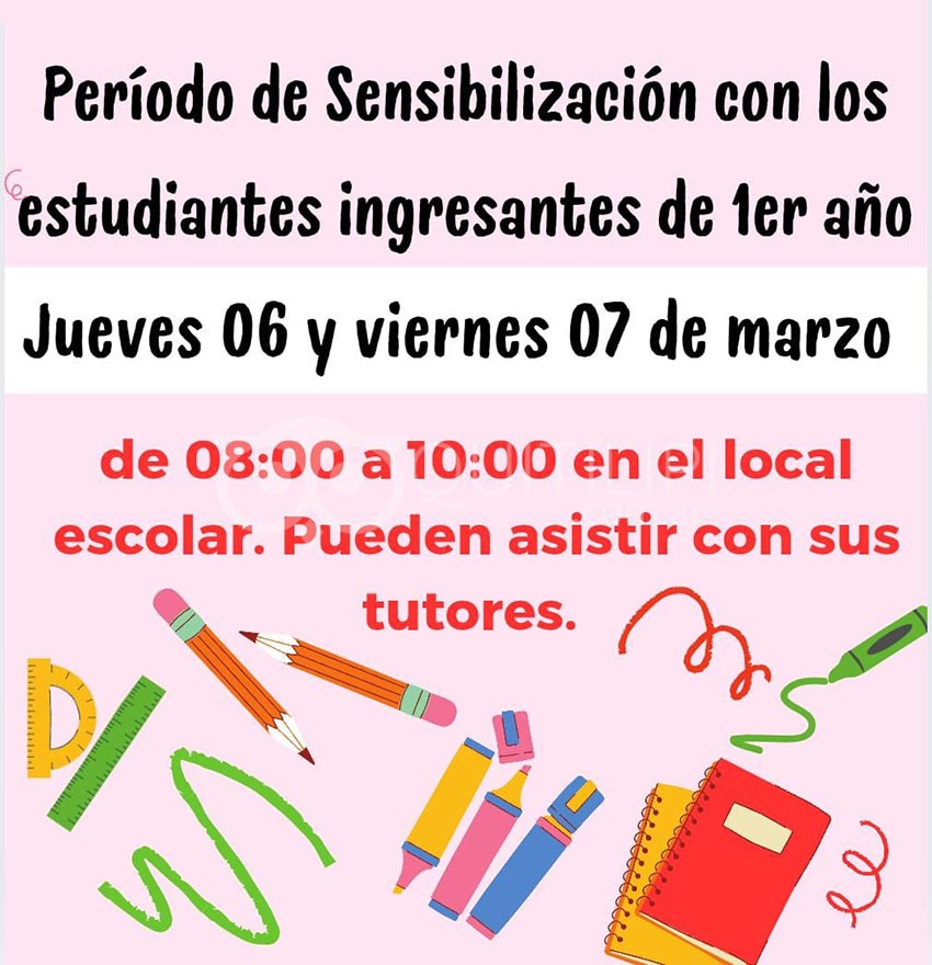 EET N°18: comunicado a estudiantes que ingresan a 1° año 16