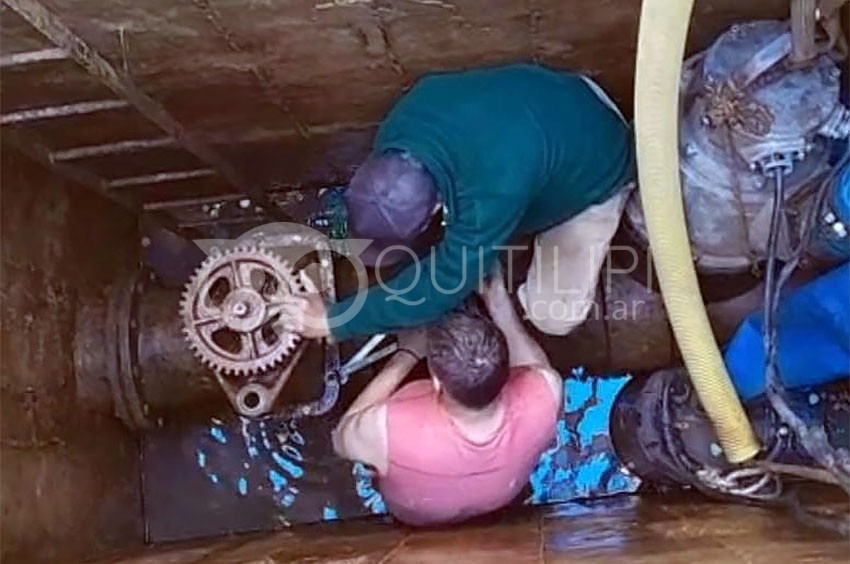 Sameep reparó la válvula de ingreso de agua a Quitilipi 5