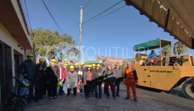 Alumnos de la EET 18 refuerzan conocimientos en el proceso de reasfaltado y uso de materiales de construcción 1