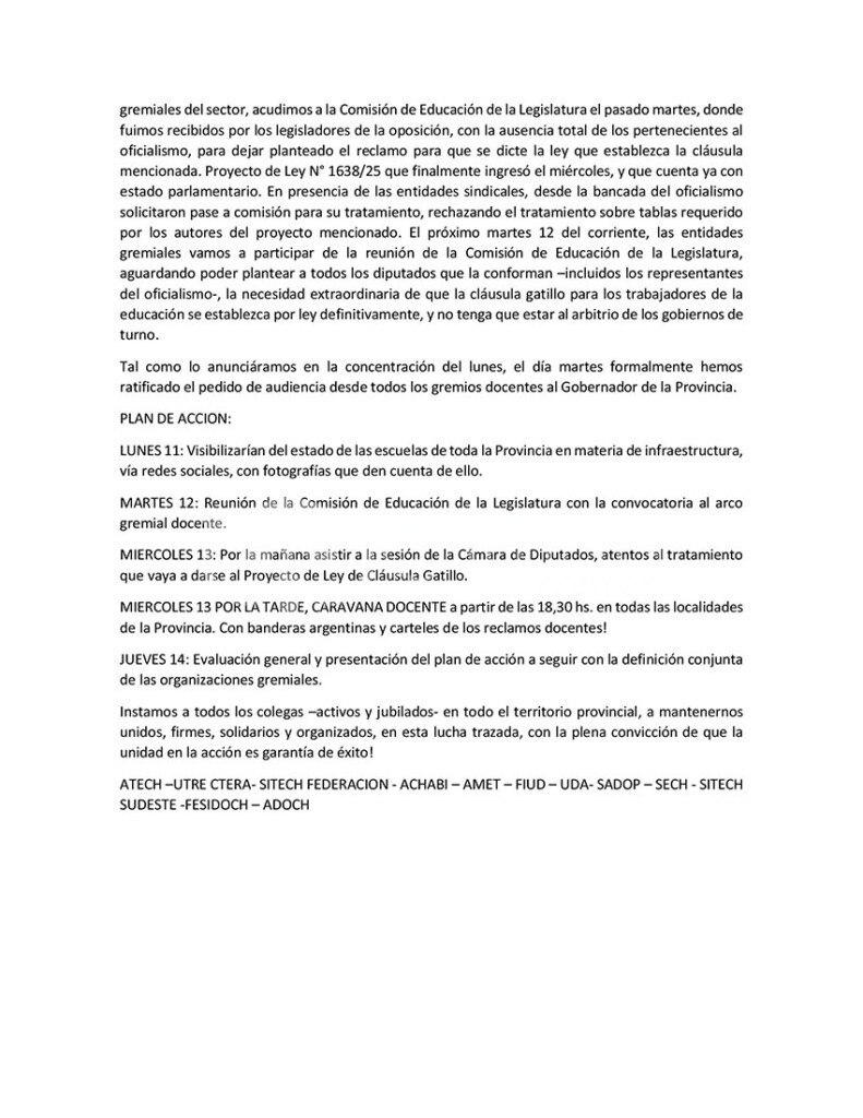 Docentes marcharon exigiendo al gobierno de Leandro Zdero el pago de la cláusula gatillo y la convocatoria a paritarias 28