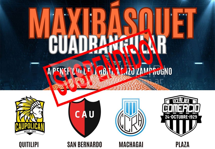 Cuadrangular de básquetbol a beneficio fue postergado para la próxima semana 4