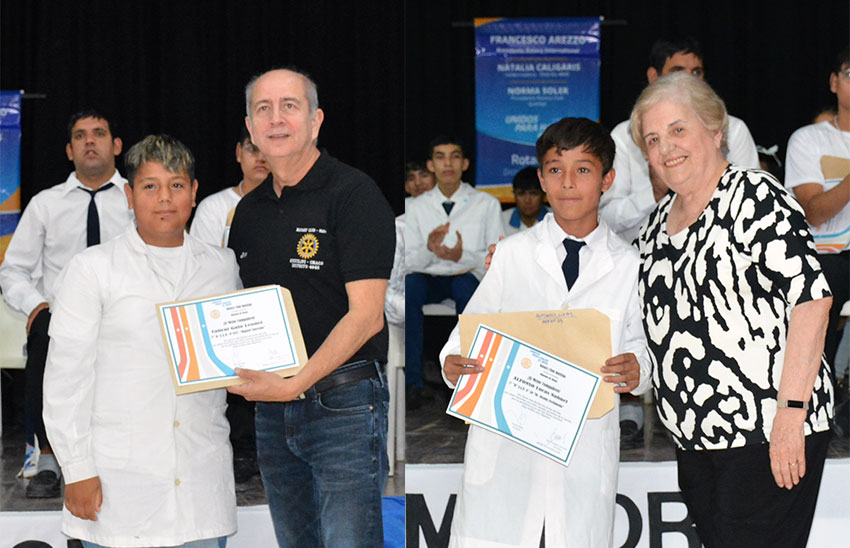 Cien alumnos de todo el departamento Quitilipi recibieron el galardón al Mejor Compañero de 2025 otorgado por Rotary 32