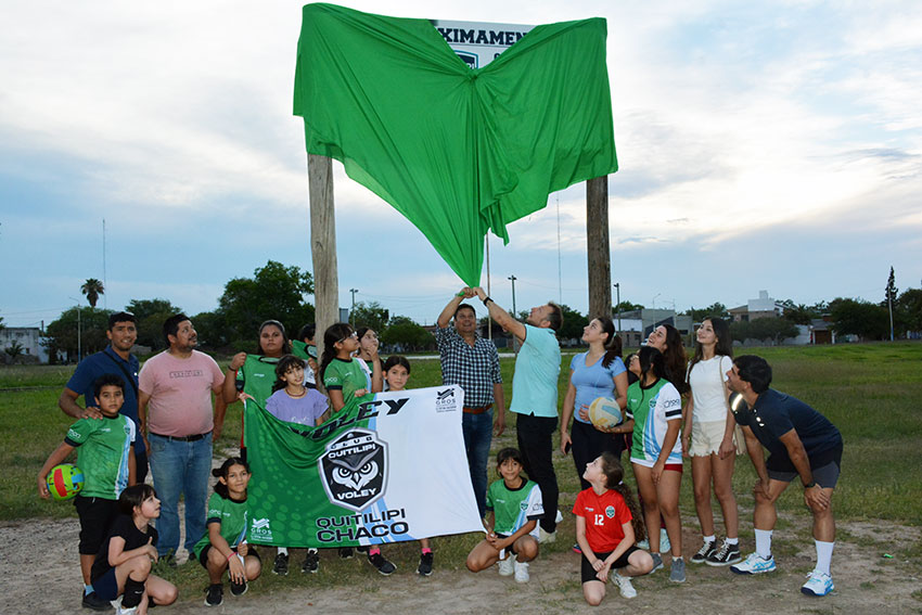 Quitilipi Vóley asentó su piedra fundamental en el terreno donde se levantará el club 49