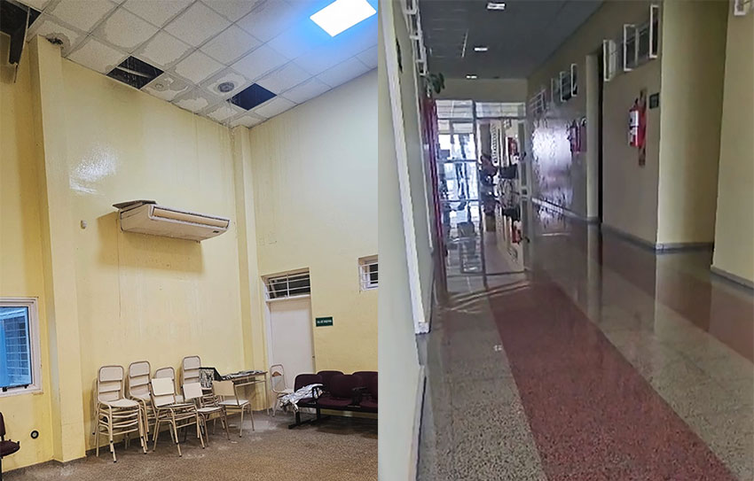 La lluvia preocupa a los directivos del IES, ya que llueve más adentro del establecimiento que afuera 6