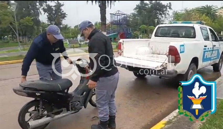 En un control de rutina detectan menor con moto robada 13