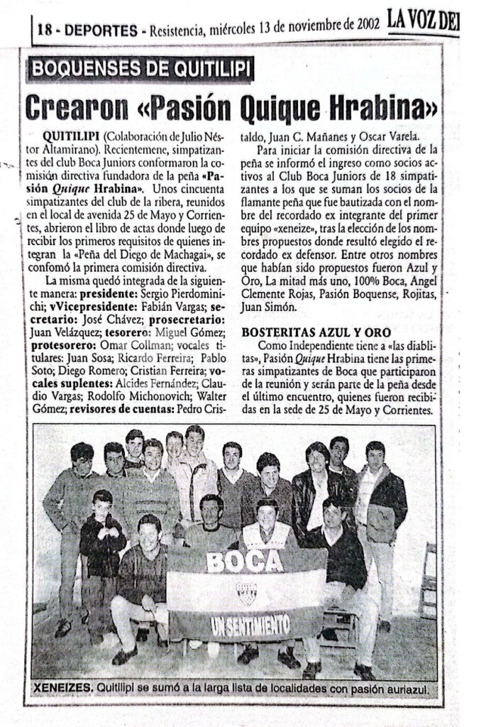 De las cenizas volvió a la vida la Peña Boca Pasión "Quique" Hrabina - Quitilipi.com.ar De las cenizas volvió a la vida la Peña Boca Pasión "Quique" Hrabina 29