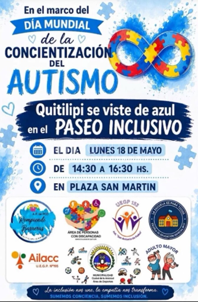 Quitilipi se viste de azul: invitan a la comunidad a un Paseo Inclusivo por el Autismo 16