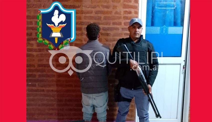 Golpe a la delincuencia en Quitilipi: cayó"El Ruso" con un televisor robado a pocas horas del hecho 13