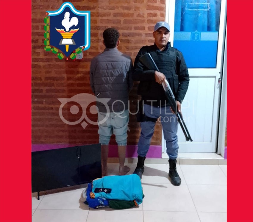 Golpe a la delincuencia en Quitilipi: cayó"El Ruso" con un televisor robado a pocas horas del hecho 5