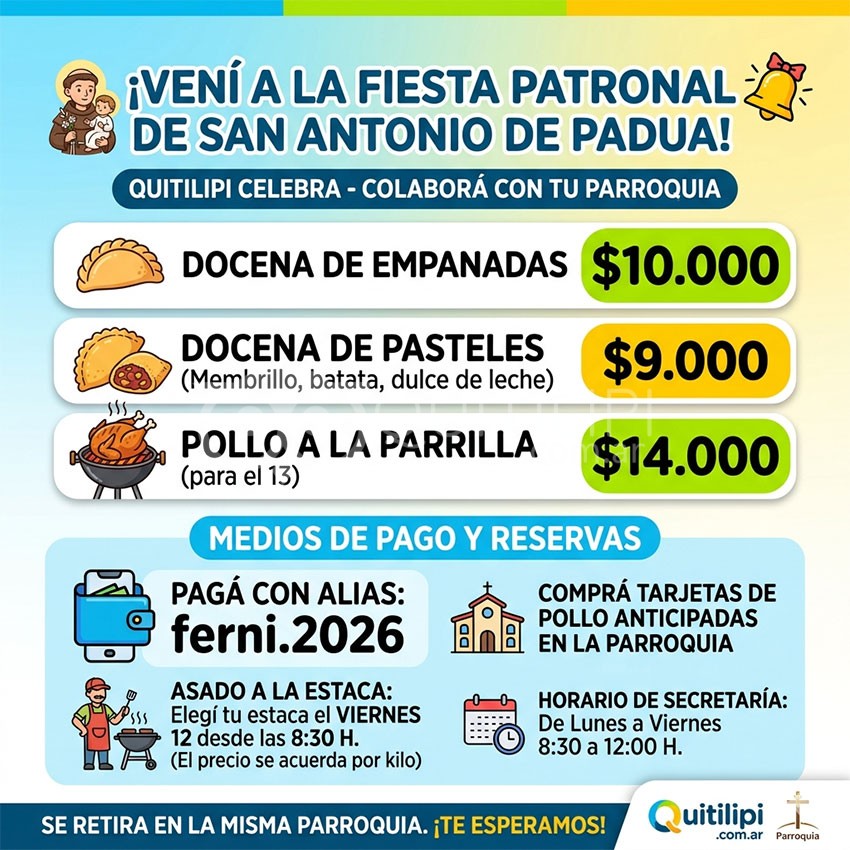 Con amor, fe y esperanza: Quitilipi ya vive la novena a San Antonio de Padua y palpita su fiesta patronal 16