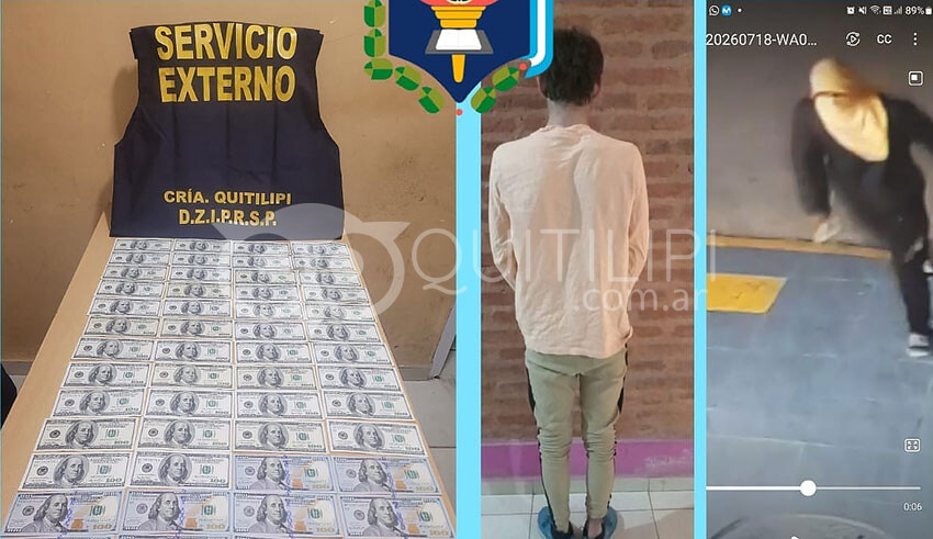 Golpe al delito en Quitilipi: recuperaron más de 5000 dólares robados de un estudio contable 16